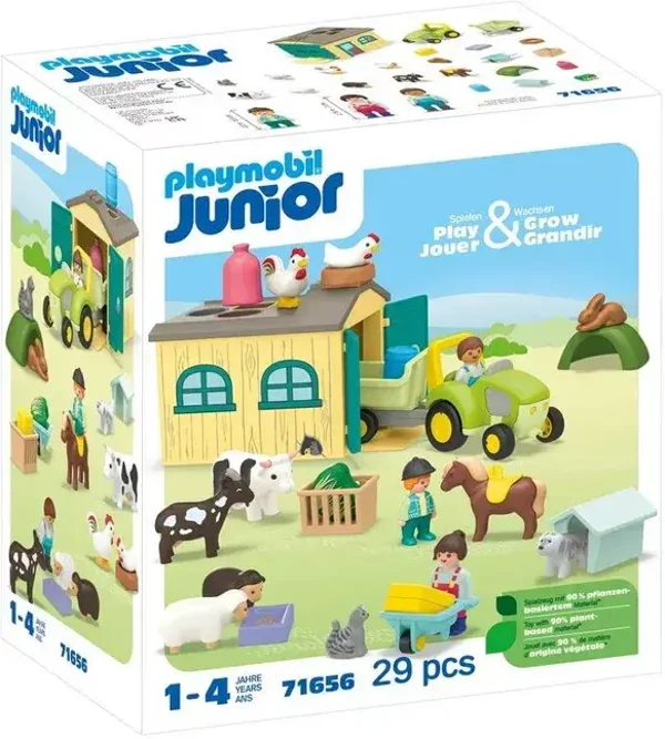 Playmobil 71656 - Ferme Et Tracteur avec Animaux Junior  Playmobil® Playmobil®