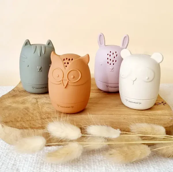 Lot de 4 jouets de bain en silicone Tons terre