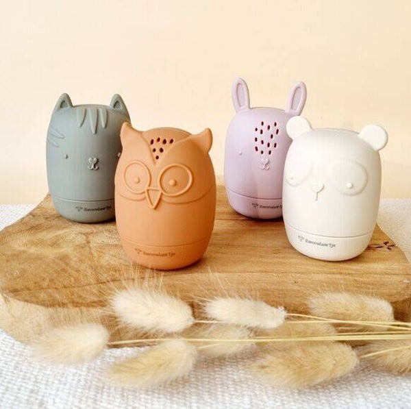 Lot de 4 jouets de bain en silicone Tons terre  Rammelaartje Rammelaartje