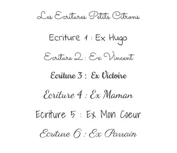 Ecriture pour personnalisation