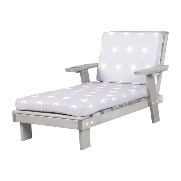 Transat pour enfants en bois certifié FSC avec coussin, design « Little Stars »