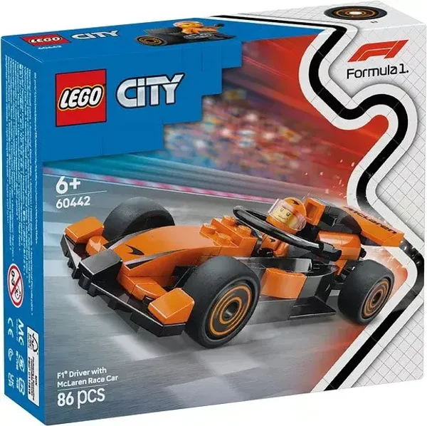 LEGO 60442 - Véhicule F1 Orange Mc Laren Formula One  Lego Lego