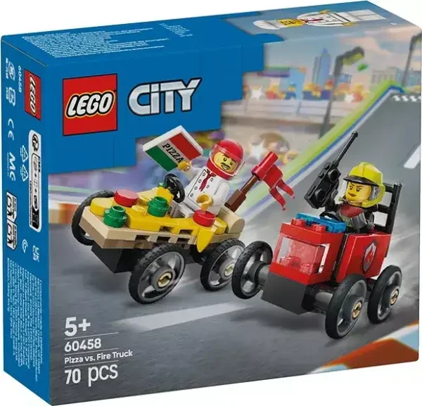 LEGO 60458 - Camion à Pizza VS Pompiers City  Lego Lego