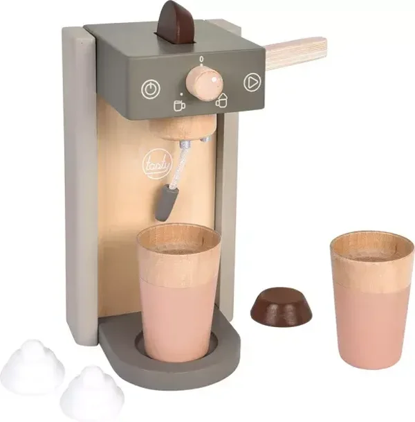 Ensemble machine à café gris « savoureux » | jouet de rôle | Jouets en bois  small foot small foot