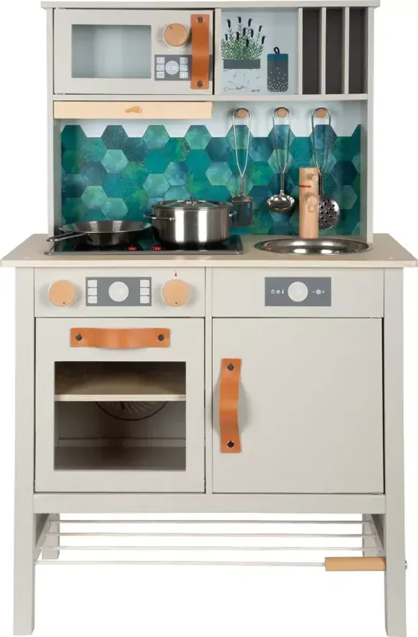 Cuisine pour enfants grise « savoureuse » | Cuisine de jeu | Jouets en bois  small foot small foot