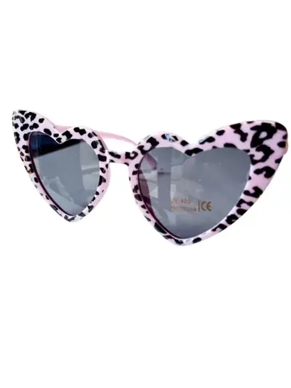 Lunettes de soleil enfant Heart léopard violet | lunettes de soleil  Happy by Lies Happy by Lies