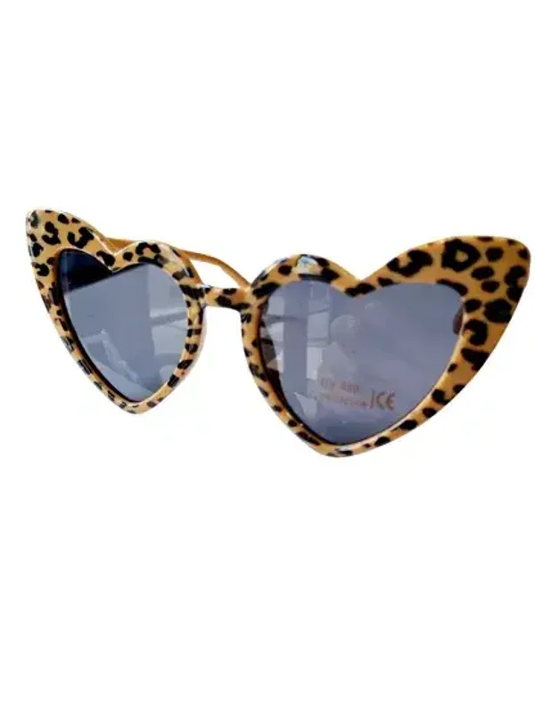 Lunettes de soleil enfant Coeur léopard caramel | lunettes de soleil  Happy by Lies Happy by Lies