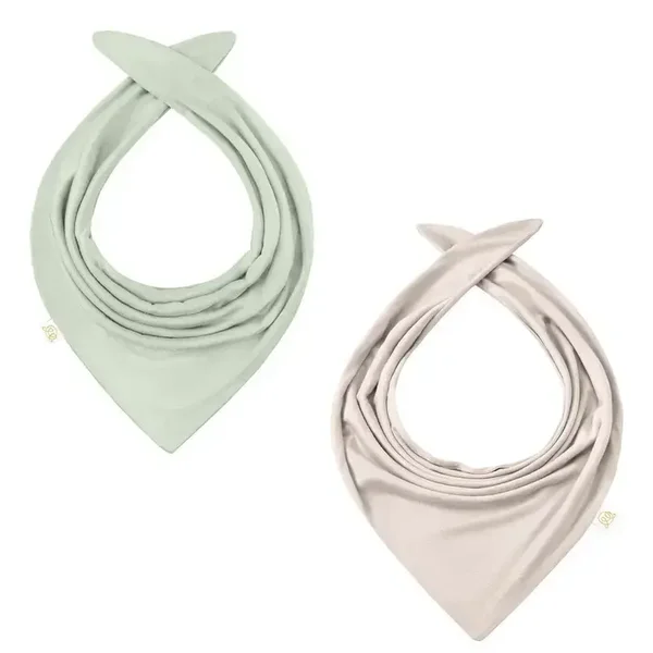 Écharpe réversible en bambou - beige-sauge
