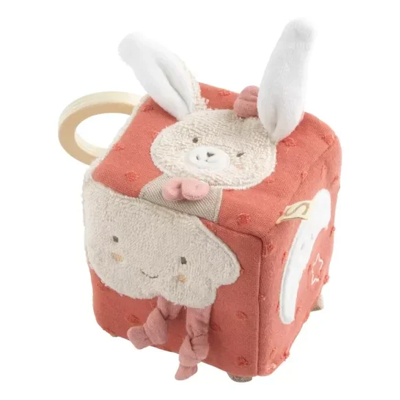 Cube d'activités bébé en coton bio - PETIT COEUR  Sauthon Sauthon