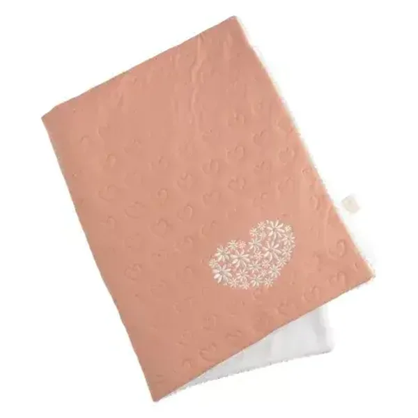 Couverture bébé en coton avec broderie - PETIT COEUR  Sauthon Sauthon
