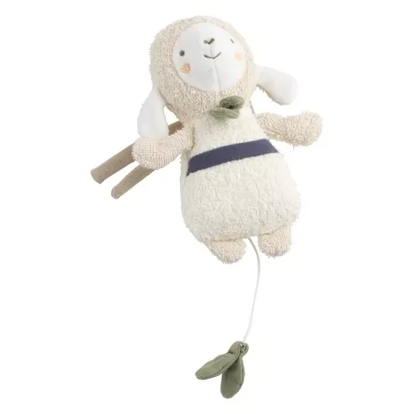 Peluche mini musical en bouclette coton bio - PETIT NUAGE  Sauthon Sauthon
