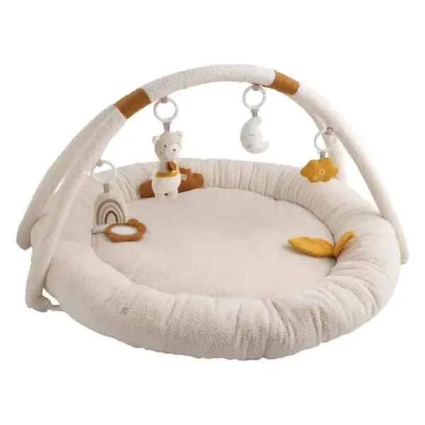 Tapis d'éveil rond en bouclette coton bio - PETIT SOLEIL  Sauthon Sauthon