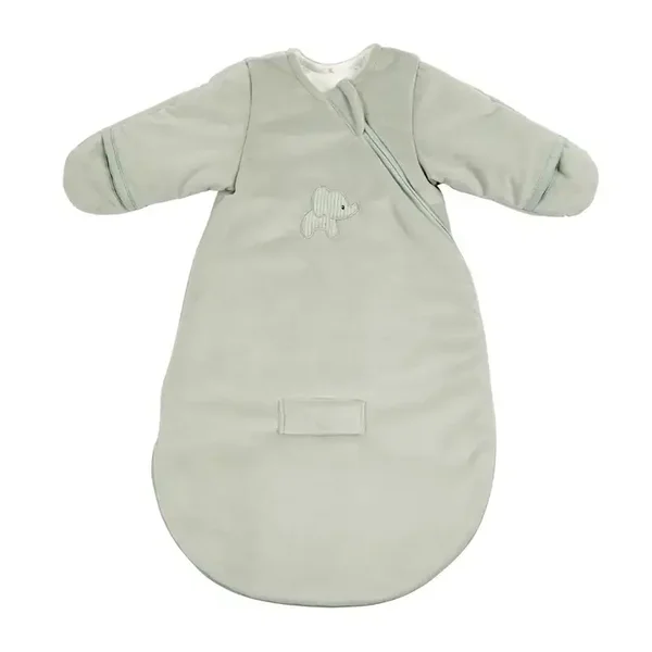 Nouveau  Gigoteuse LouLou 60 cm - Gigoteuse bébé à manches en velours - TOG 2,5 - Vert