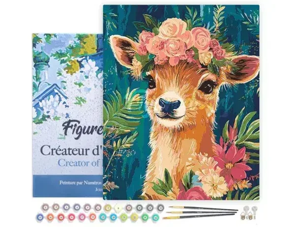 Faon fleuri  Figured'Art Figured'Art