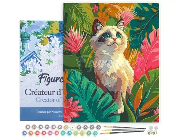 Chaton Ragdoll dans la jungle  Figured'Art Figured'Art