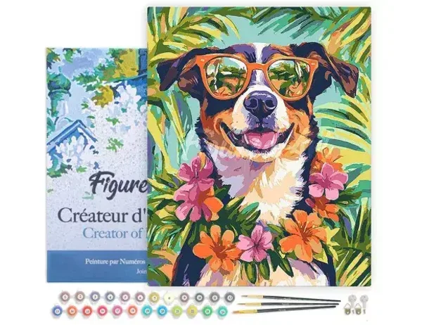 Chien en vacances  Figured'Art Figured'Art