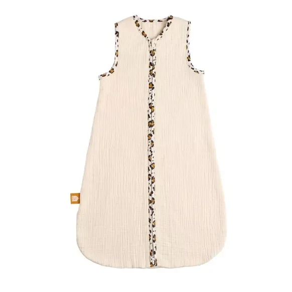 Nouveauté ! Gigoteuse bébé été en gaze de coton détails léopard  Sauthon Sauthon