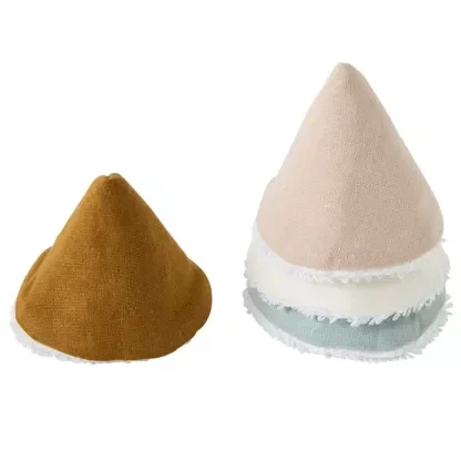 Nouveauté ! Lot de 4 cônes en popeline assort. unis nature  BB&Co BB&Co