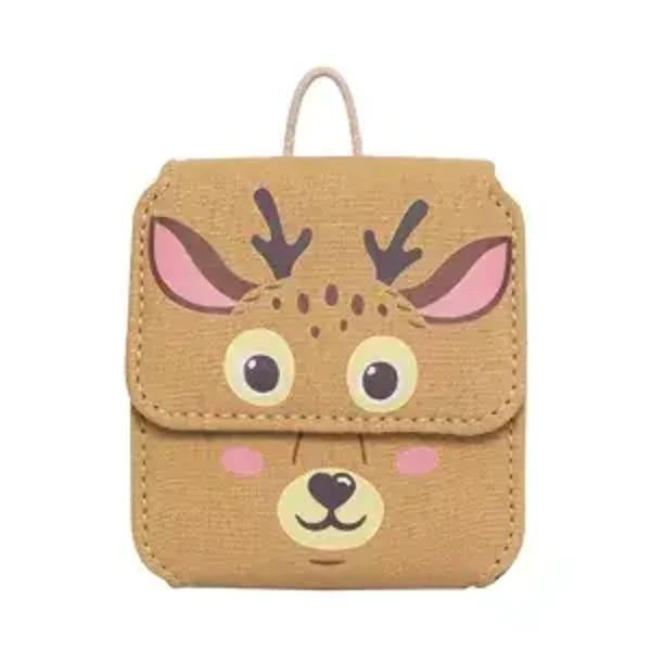 Set Manucure Bébé Motif Cerf 4 Pièces – Ciseaux, Coupe-Ongles, Lime et Brosse – Plic