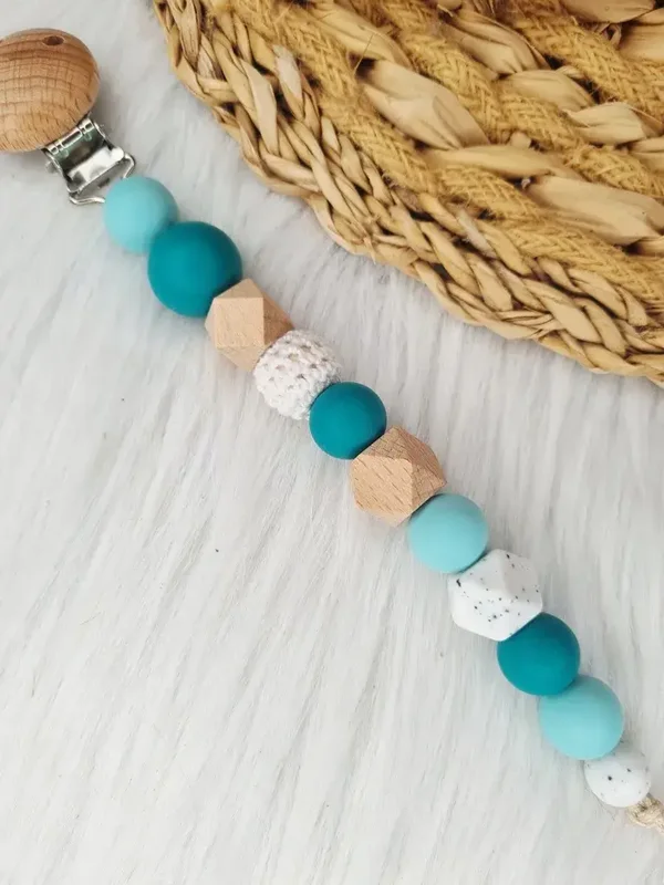 Speenkoord - Turquoise, émeraude, grain