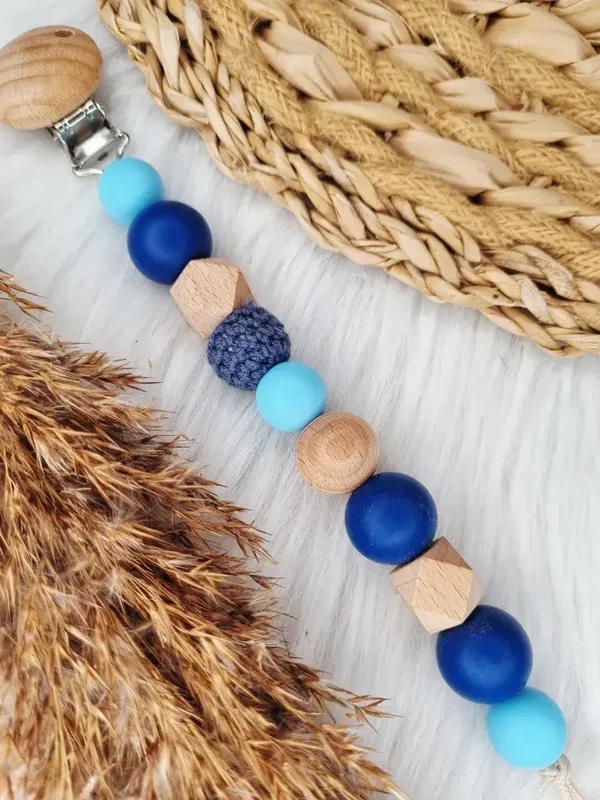Speenkoord - Donkerblauw, babyblauw