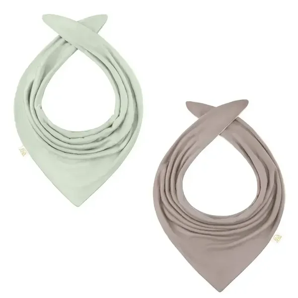 Écharpe réversible en bambou - sauge-taupe