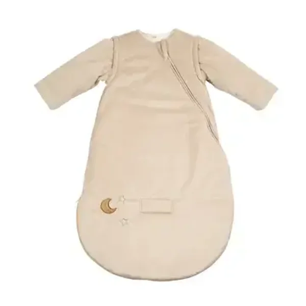 Nouveau  LouLou Gigoteuse 70 cm - Gigoteuse bébé avec manches amovibles en velours - TOG 2,5 - Sable