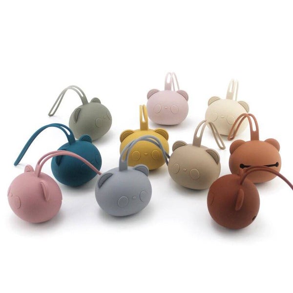 Attache-tétine en silicone ours