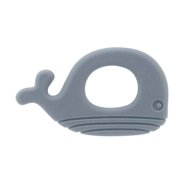 Anneau de Dentition en Silicone Baleine - Gris Bleu