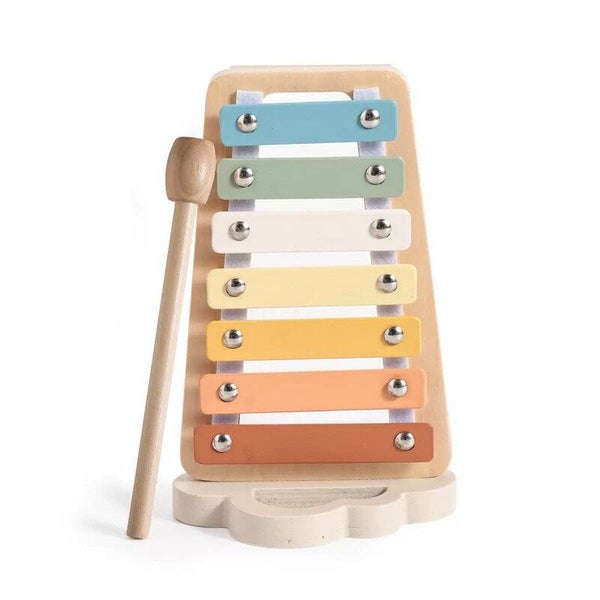 Pastel Xylophone en bois | Instrument de musique pour bébés et tout-petits