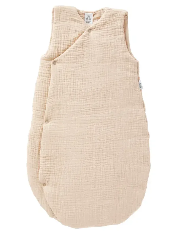Gigoteuse forme kimono gaze de coton ouatiné - Biscuit