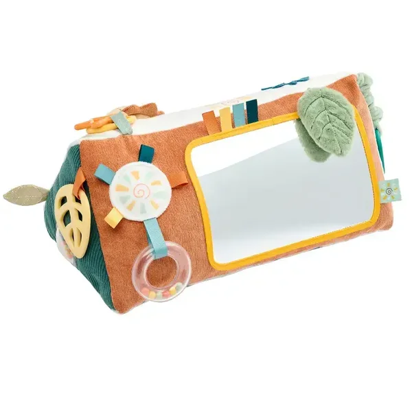 Nouveau  Triangle d'activité doux Lion Léon - Jouet pour bébé - 33 x 18 cm - Multicolore