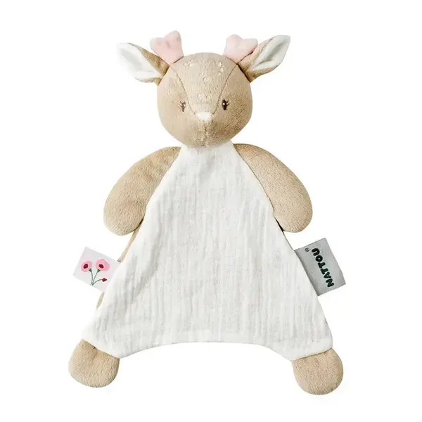 FanFan Doudou Bébé - 25 x 20 cm - Doudou Cerf - Beige