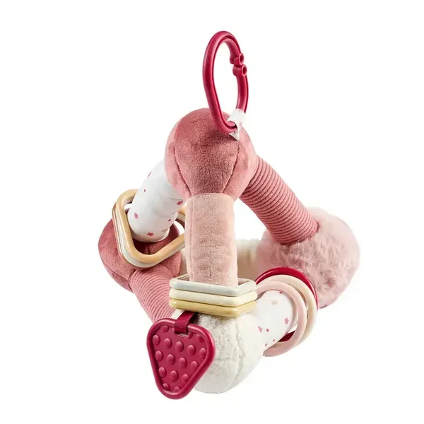 Pyramide d'activités Lapidou Soft - 20 cm - Rose poudré