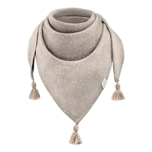 Écharpe en bambou avec franges - Stones taupe - beige
