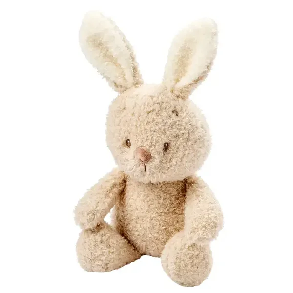 TEDDY Bébé Lapin en Peluche – 25 cm – Jouet de Câlin Doux pour Bébé – Beige