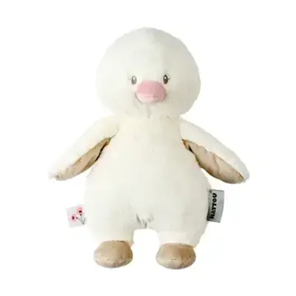 FanFan Canard Câlin – 30 cm – Peluche Douce pour Bébé – Blanc Cassé