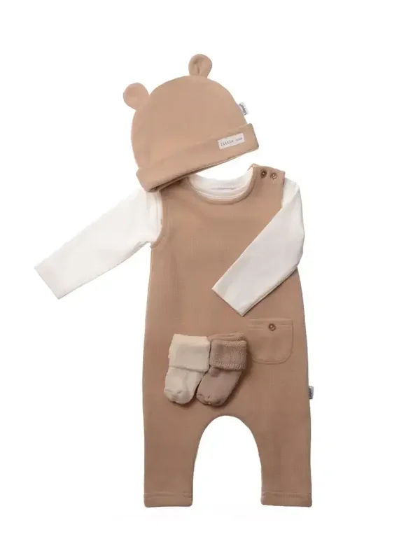 Ensemble côtelé beige 5 pièces