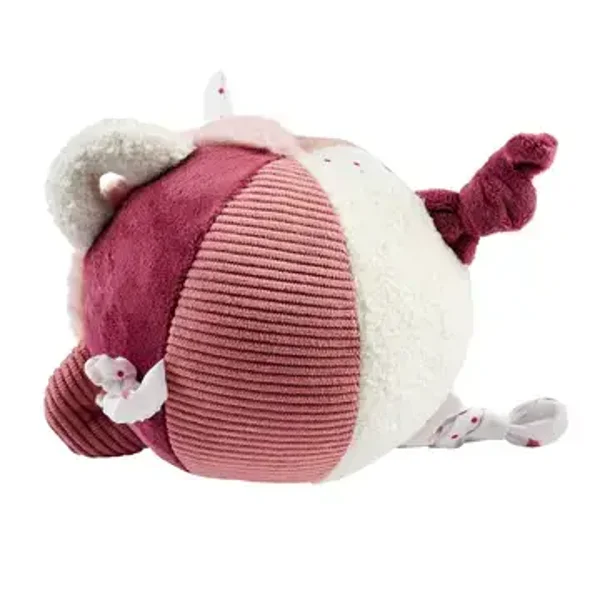 Lapidou Balle en peluche - 15 cm - Rose poudré