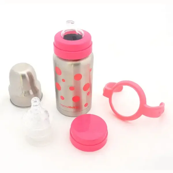 Kit évolutif isotherme GL 220ml Rose Organic Kidz