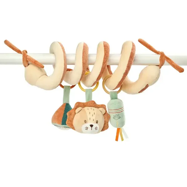 Nouveau  Spirale de parc Bébé Lion Léon - Spirale d'activité pour la maison ou en déplacement - 25 cm - Multicolore