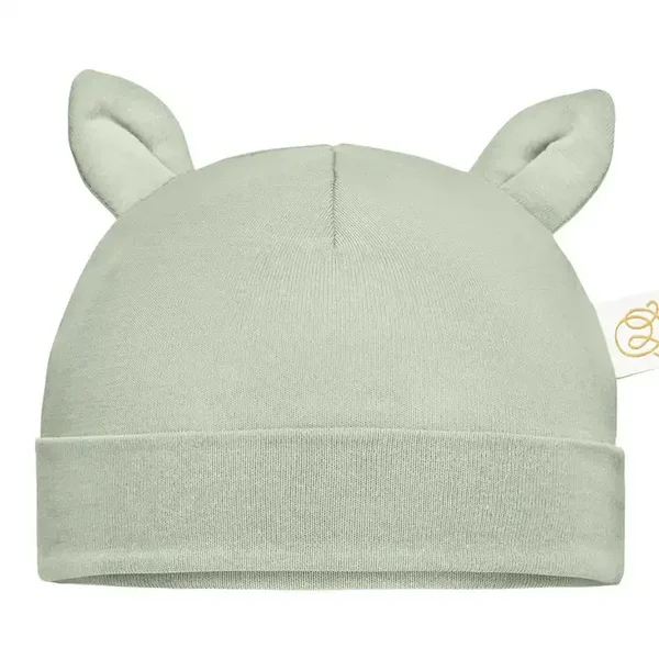 Bonnet bébé en bambou - sauge