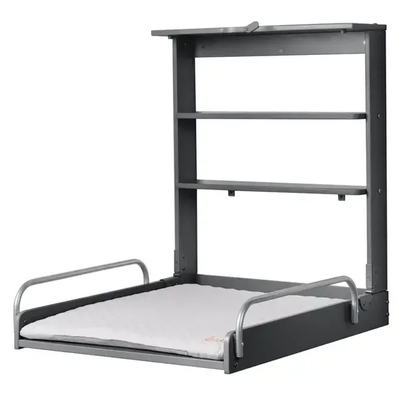 Étagère à langer murale ROBA anthracite avec revêtement « Roba Style Grey »