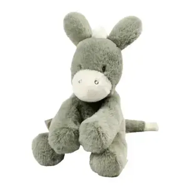 Âne en peluche LouLou - Doudou doux pour bébé - 30 cm - Vert foncé