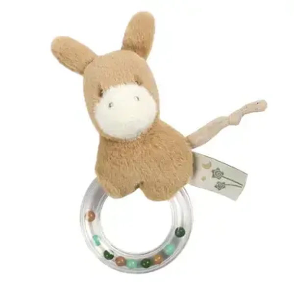 Hochet âne LouLou - 15 cm - Caramel clair