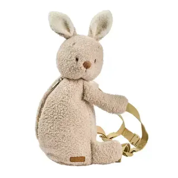 Sac à dos en peluche TEDDY – 30 cm – Sac d'école pour tout-petits – Sac à dos lapin doux – Écru