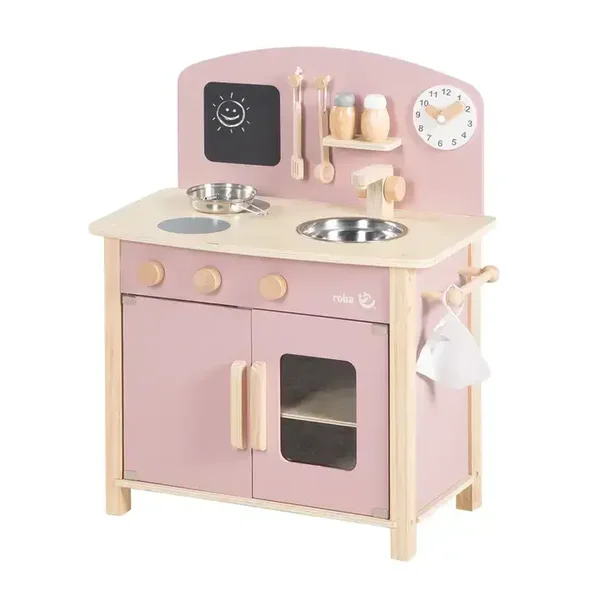 Cuisine jouet Roba avec 2 plaques chauffantes, évier, robinet et accessoires