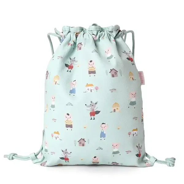 Nouveau  Sac à dos en toile Les Trois Petits Cochons