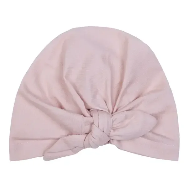 Bonnet naissance forme turban nude