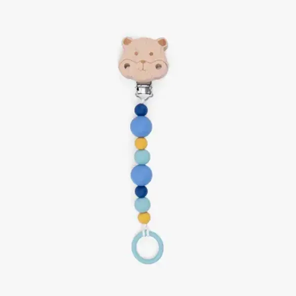 Attache-tétine bois et silicone hamster